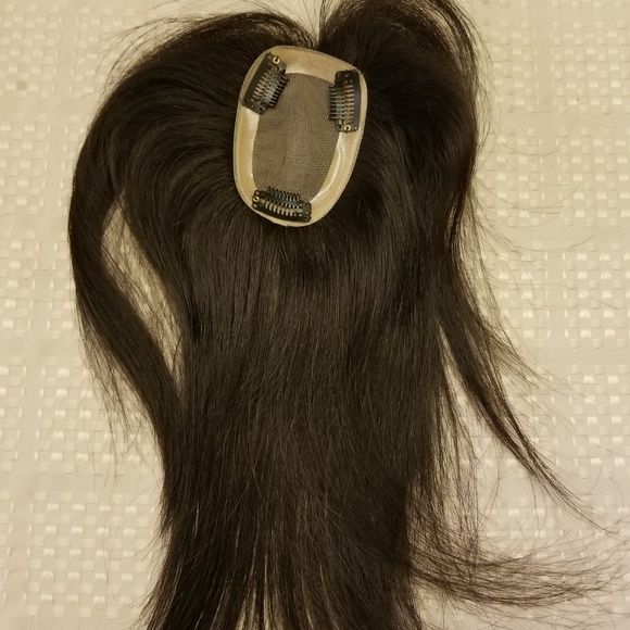 12″ Women’s Clip in Closure,Human Hair,3″X4.5" #1B - Picture 5 of 6